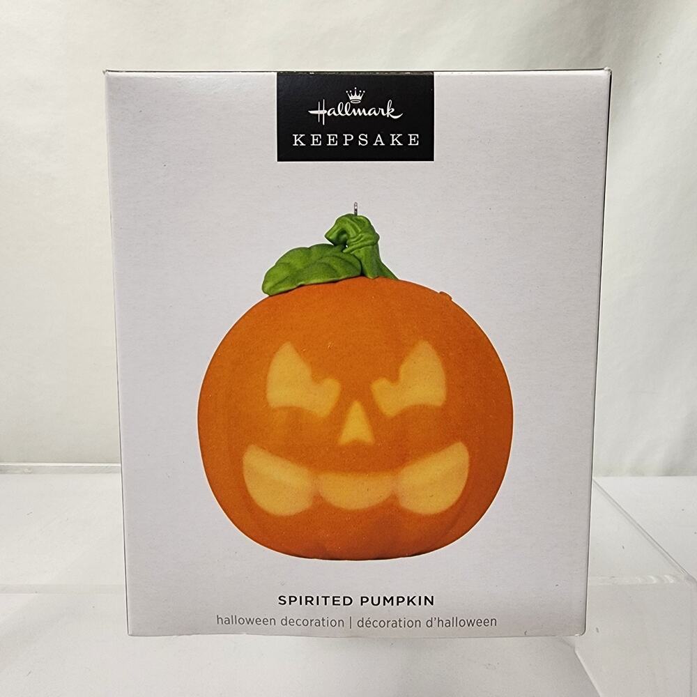 Hallmark Magic Light Sound Spirited Pumpkin Halloween Ornament 2024 NIB
